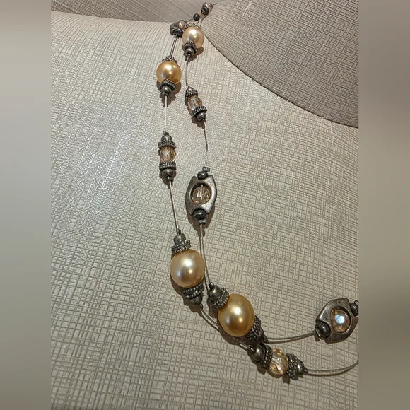 VTG CHICO'S Double Strand Necklace. 19" - Picture 4 of 6